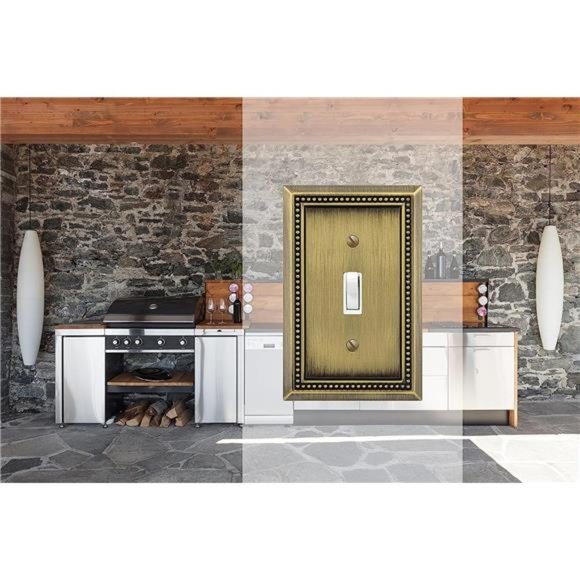 Sunken Pearls Decorative Wall Plate Switch Plate Outlet Cover(Single Toggle,2PK) - Picture 4 of 7